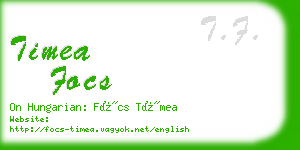 timea focs business card